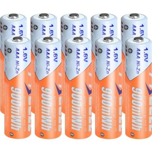 4Pcs PKCELL AAA battery 900mWh 1.6V Ni-Zn aaa Rechargeable Batteries 3a nizn battery with 1Pcs AA/AAA Battery Case