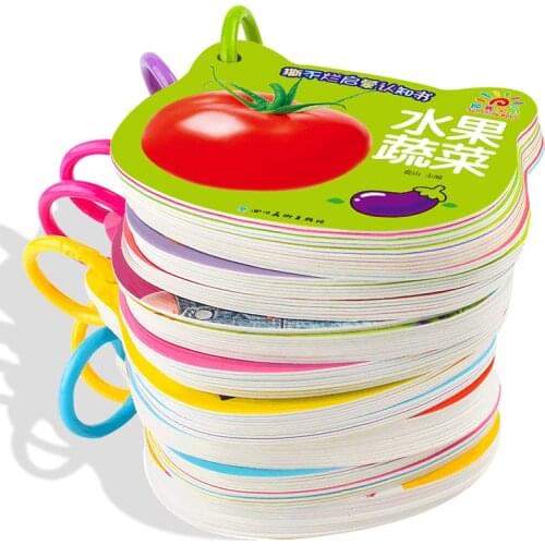 8pcs/set New Early Education Baby Preschool Learning Chinese characters cards with picture /Animal / fruit / childrens song