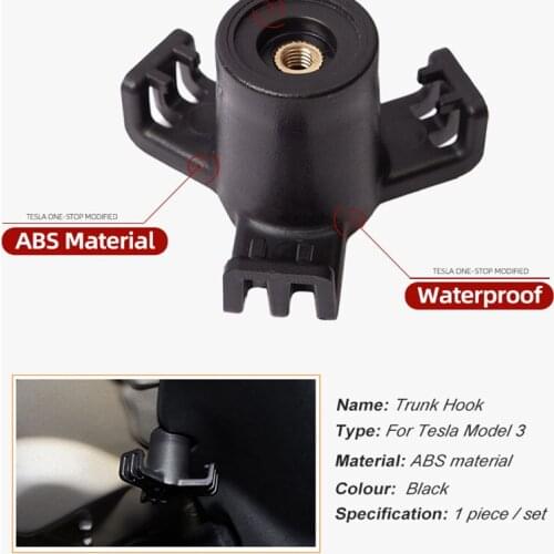 Car Cargo Rear Trunk Bag Hook Holder Hanger For Tesla Model Three 2020 Trunk Hook For Tesla Model3 2020