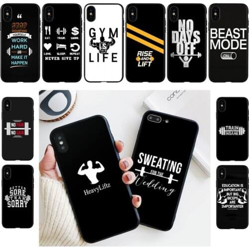 Workout Motivation fitness Gym quotes Phone Case For iPhone 11 8 7 6 6S Plus X XS MAX 5 5S se 2020 11 12pro max iphone xr case
