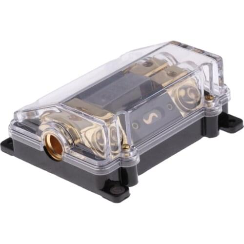 Dolity 100A 3-Way Audio Stereo Fuse Holder Ground Cable Splitter Distribution Block