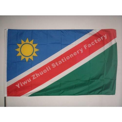 Namibia Flag 150X90cm (3x5FT) 115g 100D Polyester Double Stitched High Quality Free Shipping