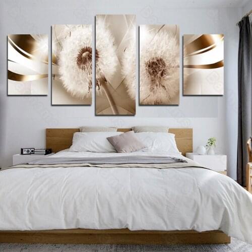 Sofa Background Wall Still Life Painting Living Room Decoration Frameless Painting Bedroom Mural Delicate Dandelion