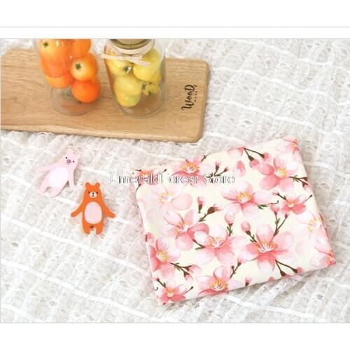 South Korea imported cotton fabric, rural style digital printing, handmade DIY clothing dress baby clothes fabric 90cmx110cm