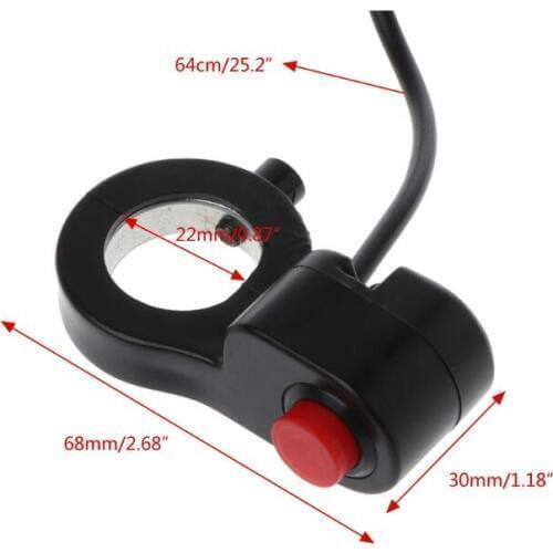 22mm 7/8\" Motorcycle Handlebar Horn Switch Start Speaker Connection Button Equipment Electric Bike Replacement Parts U90C