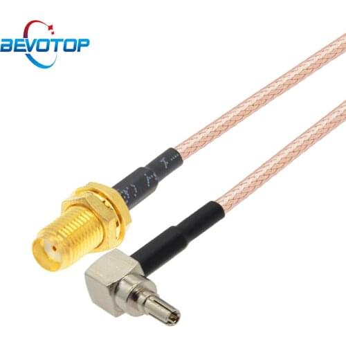 10pcs CRC9 Male Right Angle to SMA Female RG316 RF Coaxial Cable 3G 4G Antenna Router Extension Cable SMA to CRC9 Coax Jumper