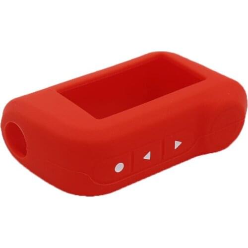 KUPU Key Rings For Russian Version 2 Way Car Alarm LCD Remote Control Key Fob Chain Tomahawk X5 Silicone Case Key Case Cover