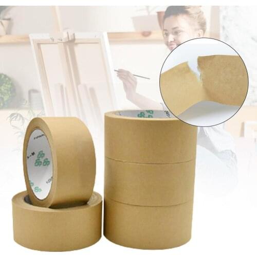 Kraft Paper Tape Sealing Self Adhesive Waterproof Tape Paper Box Sealing Mounting Car Packaging Shelter Album Tools Frame P J8H3
