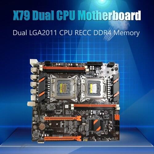 X79 Dual CPU Desktop PC Motherboard LGA 2011 16 USB Ports DDR3 SATA PCIE X16 PUBG Gaming Mainboard