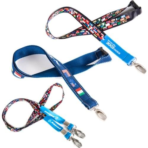 New Boeeing / Jeppesen International Universal World National Flag Lanyard, Multi-colour Sling for Flight Crews ID Card Case