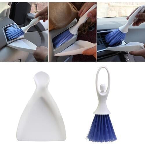 Car Vent Air-Condition Blind Cleaner Keyboard Duster Clean Brush with Container 2020