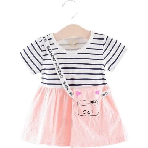 100% Pure Cotton Baby Girl Clothing 2021 New Style Summer Cute Comfortable Kids Dress for Girls Toddler Outfits with Size 0-36M