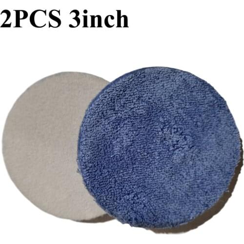 Polishing Pads 2Pcs 3inch4inch5inch6inch7inch Microfiber Polishing Pads Buffing Pad Set For Car Polisher Remove The Wax