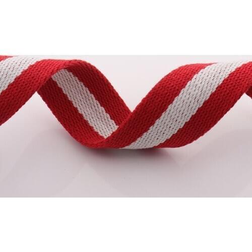 Red canva Webbing Belt Strap Handbag Strap Fabric webbing ribbon belt strap Nylon Stripe Webbing Strap