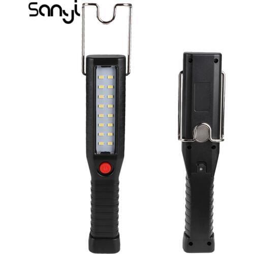 SANYI 16 LED Work Lights Hanging Hook Tent Lamp Magnetic Rechargeable Portable Lamp for Car Repairing Camping Emergency