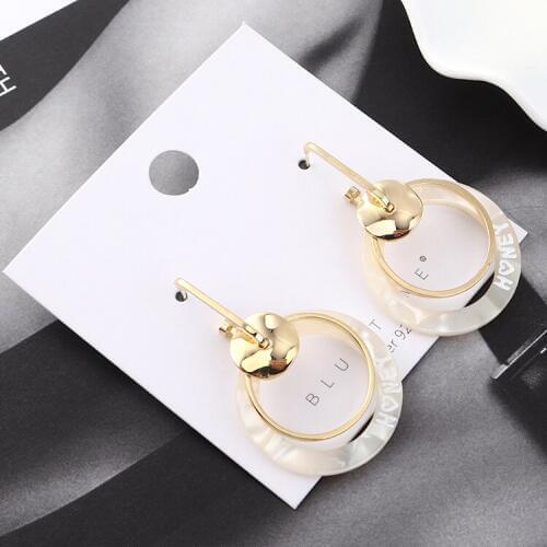 TONGKWOK Bohemia Exaggeration Dangle Earrings For Women Silk Thread Tassel Metal Long Chandelier Earrings #140124
