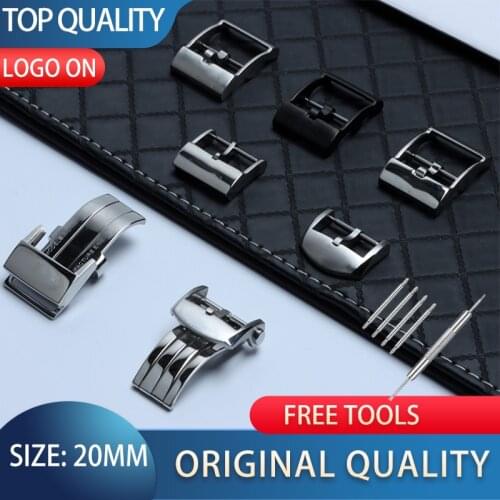 Super Quality Original Clasp Watchband Folding Buckle For Breitling 20mm Silver Stainless Steel Clasp For Leather Silicone Strap