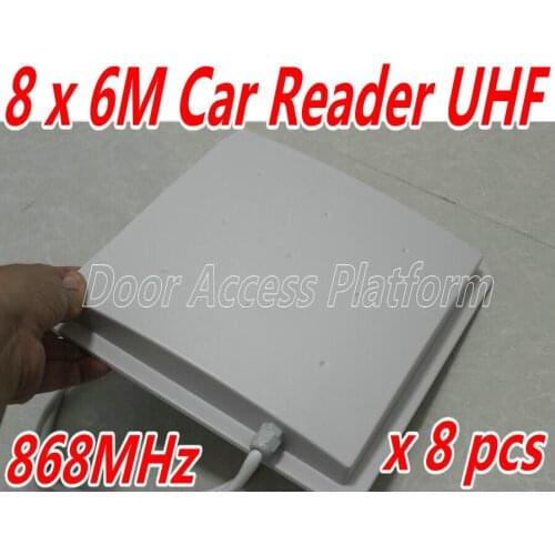 1 Order=8 pcs of 6 Meter Car Reader 868MHz frequency Europe Standard UHF RFID antenna RS485,RS232 Wiegand26/34 Access Controller