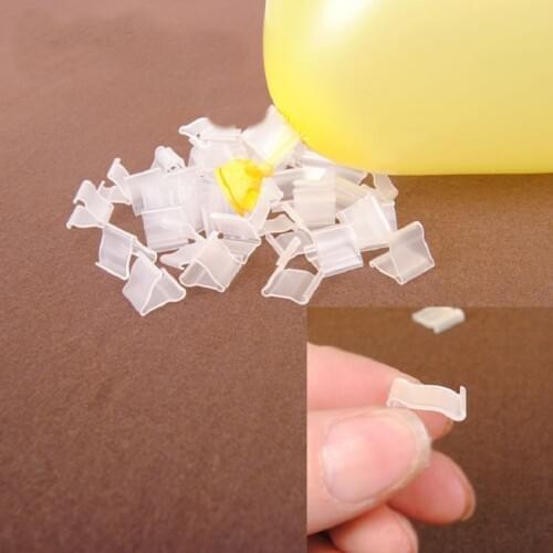 100Pcs Useful"V" Shape Balloons 1cm*1.2cm Sealing Clip Ballon Buttons Clips Wedding/Birthday/Christmas Party Decoration Supplies