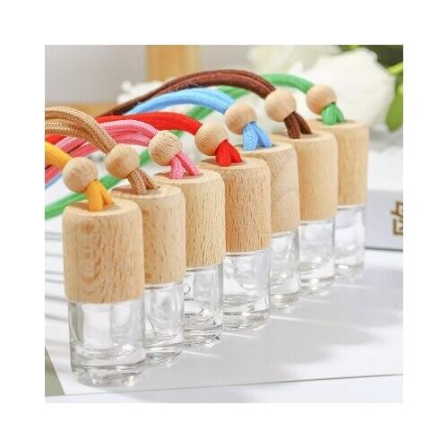 5/20/50pcs/Lot Wholesale Empty 5ml Perfume Bottle Glass Aroma Essential Oil Bottle Women Cosmetic Container Car pendant