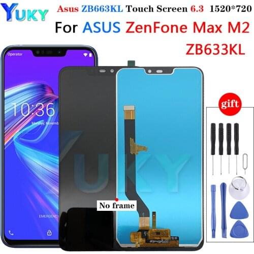 6.3 ''Voor Asus Zenfone Max M2 ZB633KL Lcd Display Panel Touch Screen Digitizer Glas Sensor Vergadering Vervangende Onderdelen