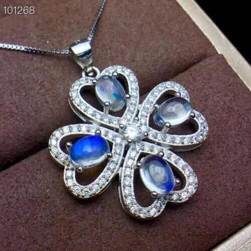 925 Sliver with Natual Moonstone for Girl with Beautiful Color Designer Charms 4*6mm