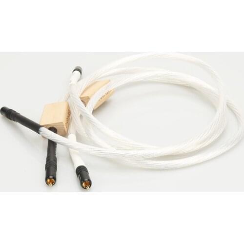 Audiocrast Pair HIFI Hi-End RCA Reference Interconnect Audio Cable with Rhodium plated WBT-1020 RCA PLUG