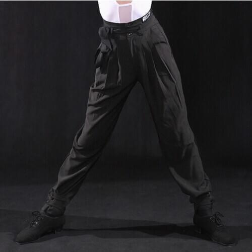 Latin Dance Pants For Men Professional Ballroom Dance Performance Stage Trousers Rumba Tango Samba Cha Cha Sports Pants DWY4661