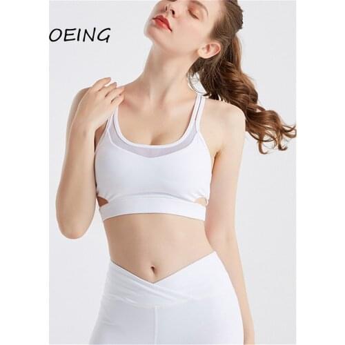 Gym Fitness Bras Crop Tops Yoga Suit Female Sportswear Soft Push Up Bras Women Tops