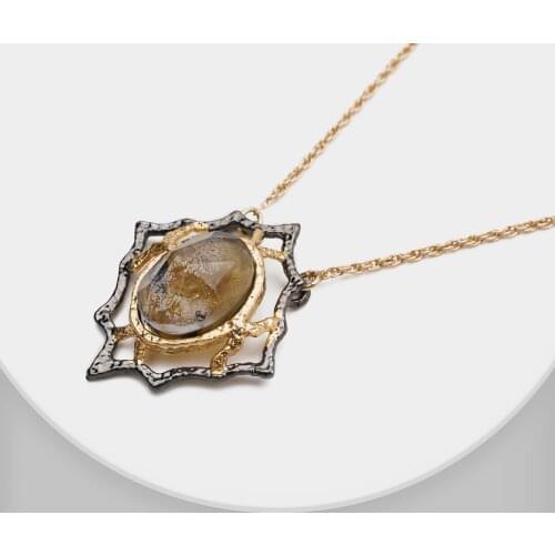 I21 Rispada Designer Trendy Chain Pendant Necklace Old Style Accessories Jewelry Necklace For Women Girl Gift