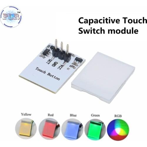 Green Blue Red and Yellow Color RGB Capacitive touch switch button module 2.7 V to 6 V module anti-jamming is strong HTTM series