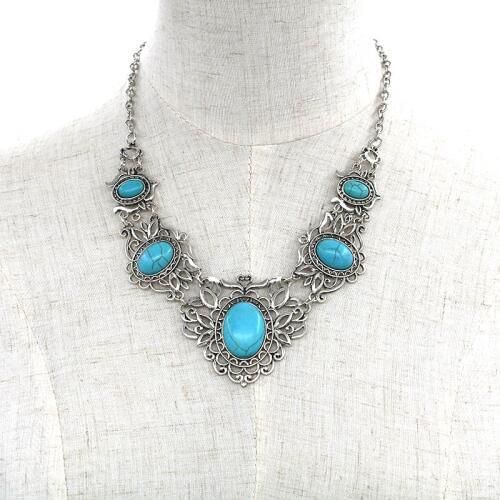 Ethnic Style Bohemia Necklace for Women New Fashion Boho Collar Big Beads Choker Necklace Jewelry