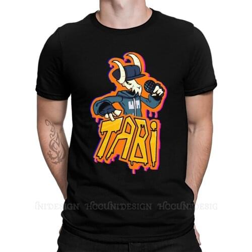 Tabi FNF Mod Character Print Cotton T-Shirt Camiseta Hombre Friday Night Funkin Music Games Men Fashion Graphic T Shirt