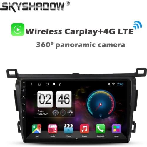 360 Panoramic Camera 6G+128G Android 10.0 Car DVD Player GPS WIFI Bluetooth 5.0 RDS Auto Radio For Toyota RAV4 RAV 4 2013-2018