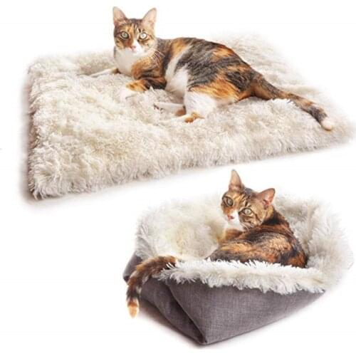 Cat litter pet mat dual-use kennel cat mat long hair South Korean cashmere cat mattress pet nest autumn and winter nest
