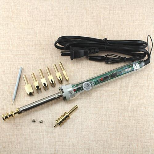 Leather Electric Iron Brass Line for Leather Craft Press Edge Sealing Machine Edge Side Head Drum and Twist Groove Iron Frame