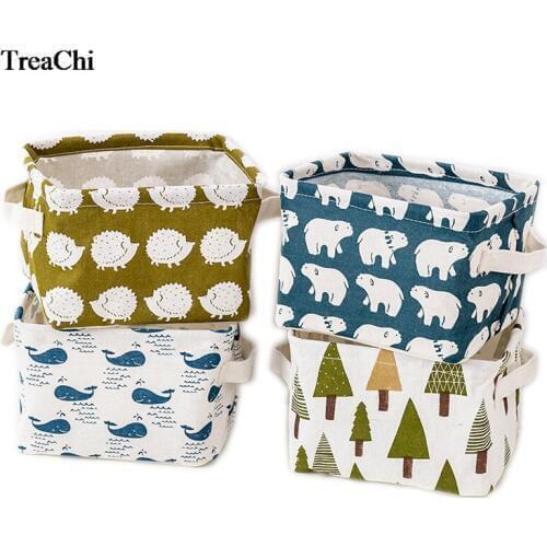 Creative Jewelry Basket Cotton Underwear Storage Box DIY Desktop Cosmetic Case Home Closet Organizer Container Laundry Basket