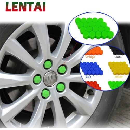 LENTAI 20Pcs Car Silicone Wheel Hub Screw Cover Cap For Mercedes Benz W203 W204 W211 Volvo S60 XC90 XC60 S80 Subaru Forester XV