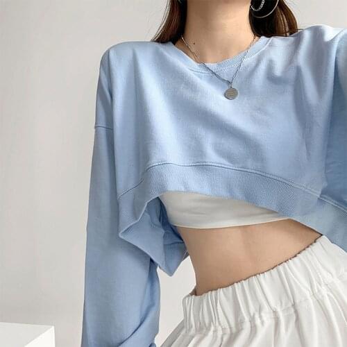 Женские короткие толстовки LSHITT China At AliExpress