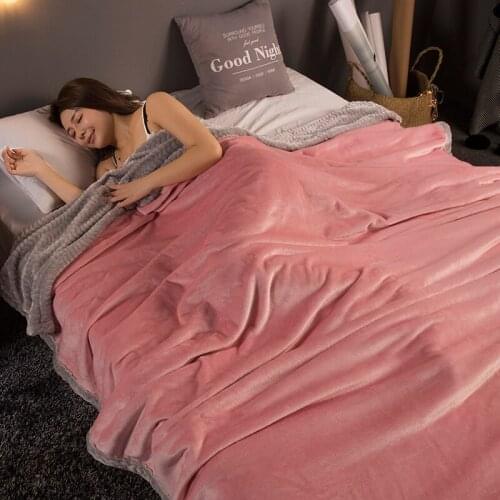 Mantas lisas para camas, manta de Sherpa suave, manta gruesa de franela cálida, manta a cuadros para sofá, manta polar