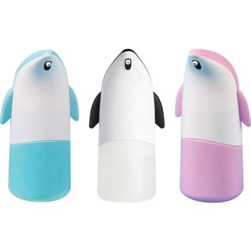 Cute Penguin Pattern Soap Dispenser Touchless Automatic Foaming Device Infrared Motion Sensor for Home Kitchen Bathroom