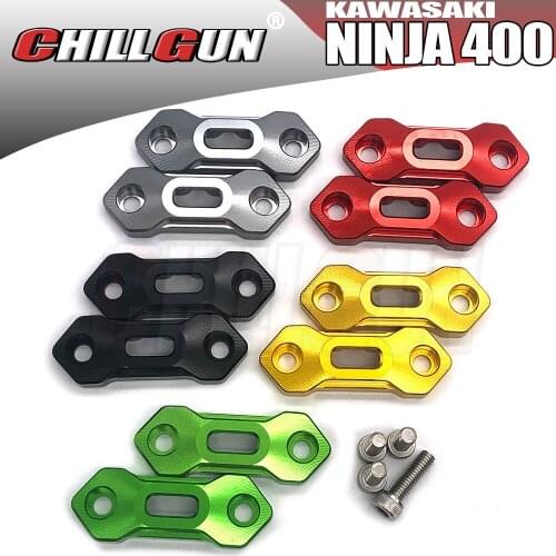 Motorcycle Rearview Mirror Modified Hole Cap Cover Plate Holder Adapters Clamp Mount For Kawasaki Ninja 400 Ninja400 2010-2021