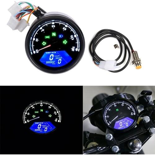 Motorcycle Speedometer Night vision dial Odometer LED multifunction digital indicator Tachometer Fuel meter instrument oil gauge