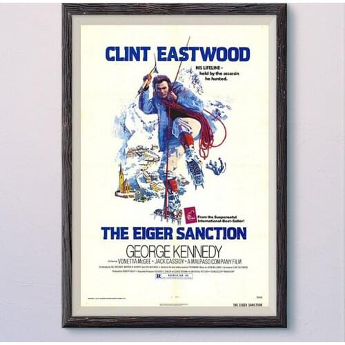 N416 THE EIGER SANCTION Vintage Classic Movie Wall Silk Cloth HD Poster Art Home Decoration Gift