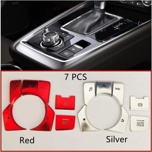 Handbrake Parking Brake AUTO HOLD & Multimedia Button Cover Frame Trim Sticker For Mazda 3 CX-3 CX-4 CX-5 CX-8 Right Hand Drive