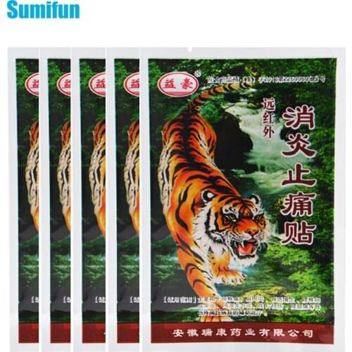 40Pcs Red Tiger Balm Patch Knee Back Pain Relief Joint Arthritis Lumbar Spine Capsicum Plaster Muscular Fatigue Sticker D2393