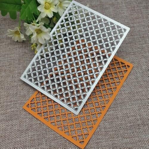 Hollow Flowers Rectangle Background Metal Cutting Dies Stencils For Card Making Decorative Embossing Suit Paper Cards Stamp DIY