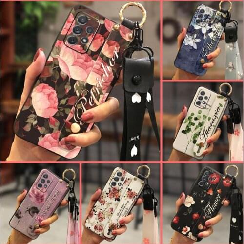 Shockproof Anti-knock Phone Case For Samsung Galaxy A52 5G/A52 4G/SM-A526B/A526W/A5260 Wristband