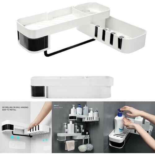 Dropship 1pcs New Corner Shower Shelf for Bathroom Shampoo Shower Shelf Holder Kitchen Storage Organizer Wall Mounted Type