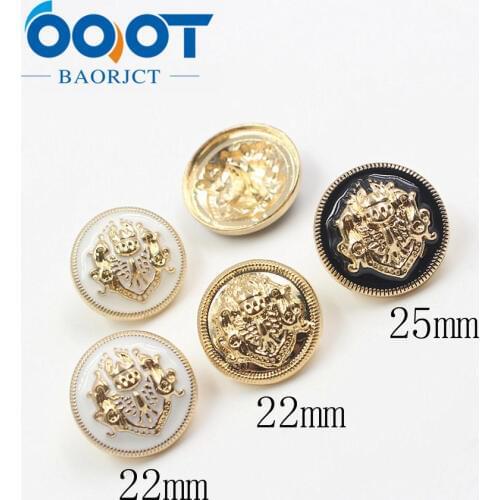 OOOT BAORJCT 179164,10pcs/Lot,25/22/18/15mm High quality classic fashion metal buttons clothing accessories DIY handmade